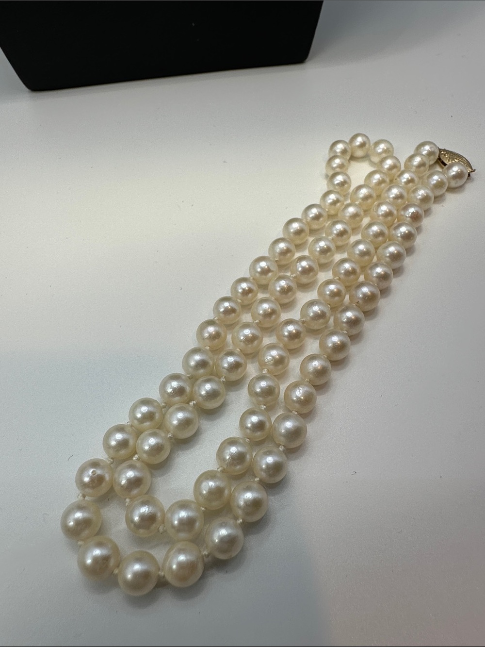 14k Gold Imperial Pearl Syndicate Genuine Pearl Necklace 19” Crown Clasp Akoya? - Picture 15 of 17